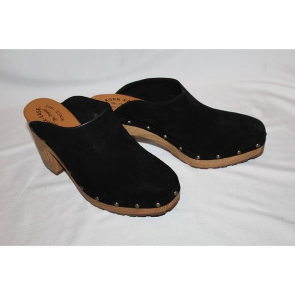 Kork- Ease Women's Sudbury Black Leather‎ Wood Heel Clogs Size 11 NEW $165 - Picture 5 of 7